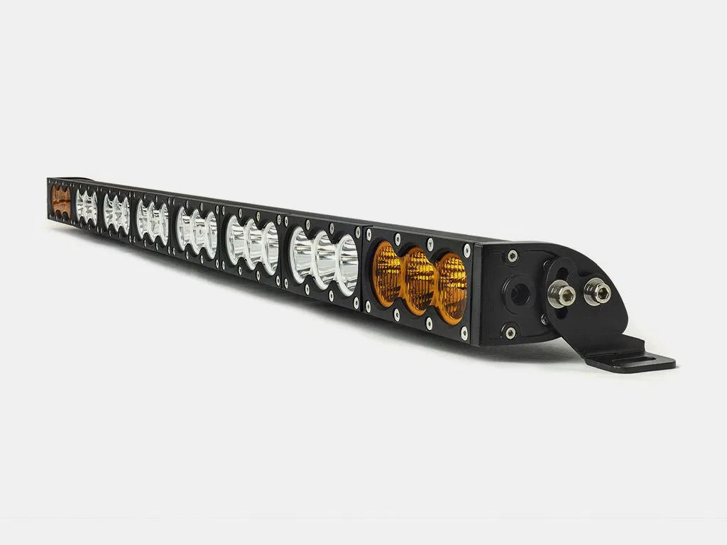 CR2317 – CALI RAISED Light Bar, LED 43 Inch Length 5 Watt 24 CREE LEDs 240 Watt Amber Flood Beam/ White Spot Beam 280...